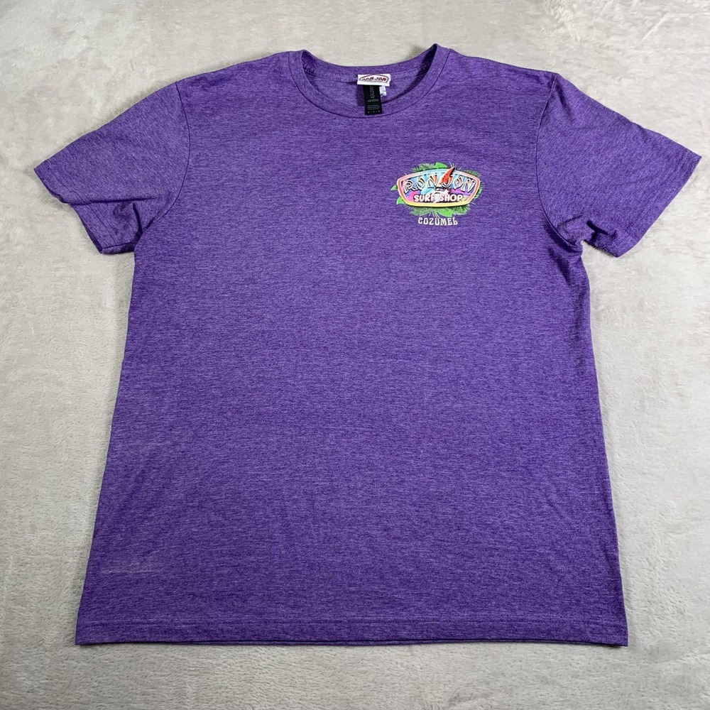 Ron Jon Surf Shop Shirt Mens Medium Purple Cozumel‎ Theres Gnome Place Like Tee